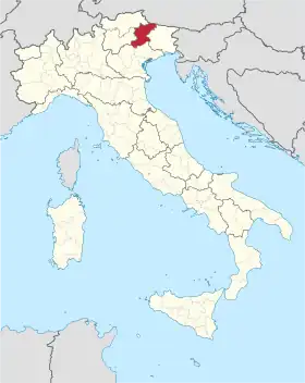 Localisation de Province de Belluno