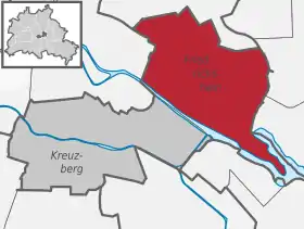 Localisation de Berlin-Friedrichshain