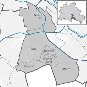 Localisation de Arrondissement de Neukölln