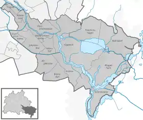 Localisation de Arrondissement de Treptow-Köpenick