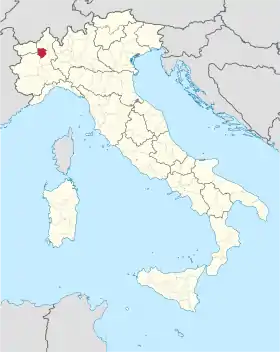 Localisation de Province de Biella