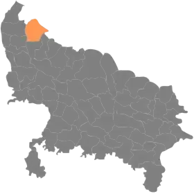 Localisation de District de Bijnor बिजनौर ज़िला