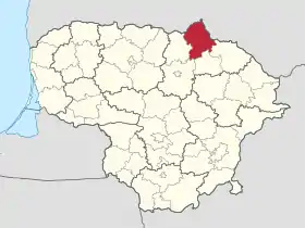 Localisation de Municipalité du district de Biržai