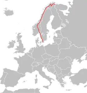 Itinéraire de la route européenne 6