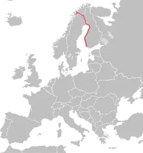 Itinéraire de la route européenne 8