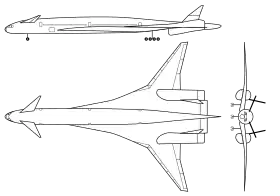 Plan à 3 vue de l'avion.