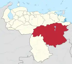 Localisation de État de Bolívar
