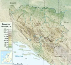 carte : Géographie de la Bosnie-Herzégovine