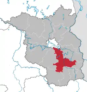 Localisation de Arrondissement de Dahme-Forêt-de-Spree