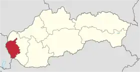 Localisation de Région de Bratislava