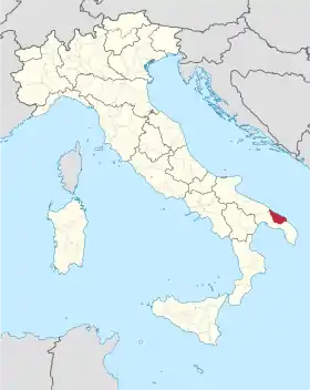 Localisation de Province de Brindisi