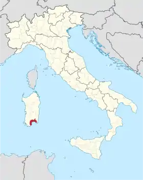 Localisation de Ville métropolitaine de Cagliari