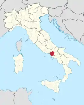 Localisation de Province de Caserte