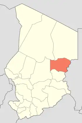 Localisation de Région du Wadi Fira