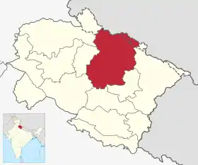Localisation de District de Chamoli चमोली ज़िला