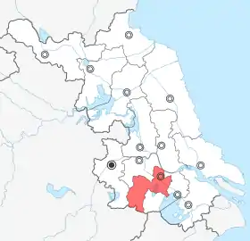 Localisation de Changzhou