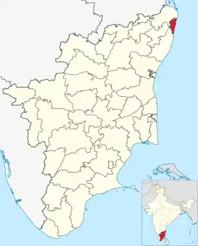 Localisation de District de Madras