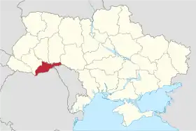 Localisation de Oblast de Tchernivtsi