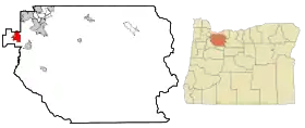 Localisation de Wilsonville, Oregon