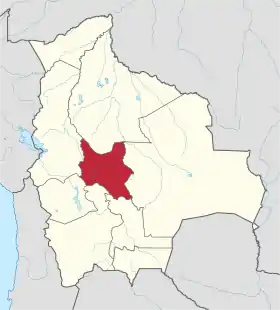 Localisation de Département de Cochabamba