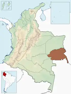 Localisation de Guainía