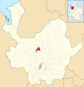 Localisation de San Andrés de Cuerquia
