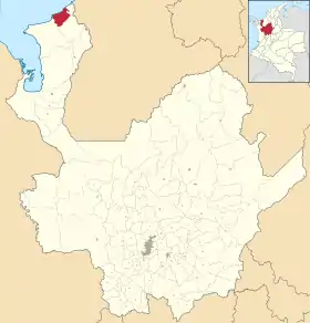 Localisation de San Juan de Urabá