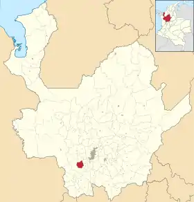 Localisation de Titiribí