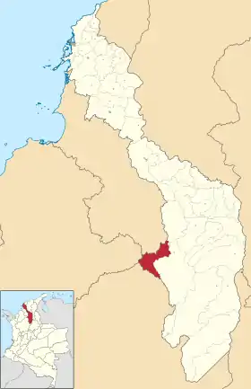 Localisation de San Jacinto del Cauca