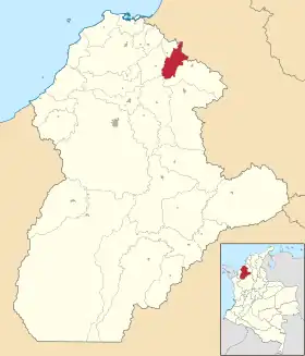 Localisation de San Andrés de Sotavento