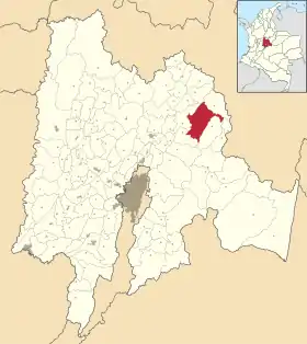 Localisation de Chocontá