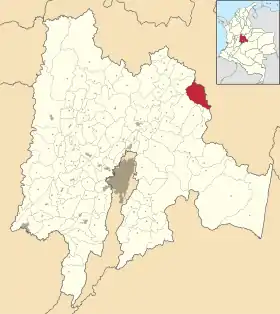 Localisation de Villapinzón