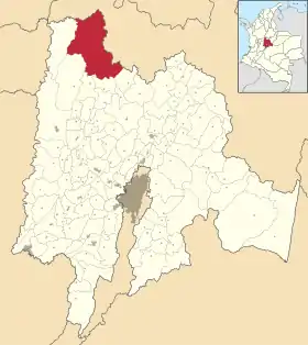 Localisation de Yacopí