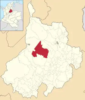 Localisation de San Vicente de Chucurí