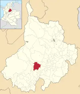 Localisation de Santa Helena del Opón