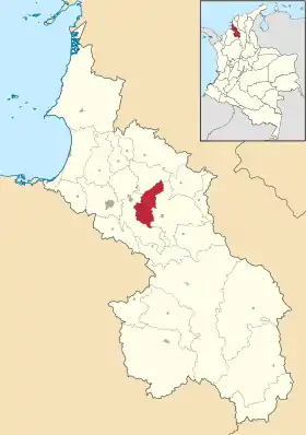 Localisation de San Juan de Betulia