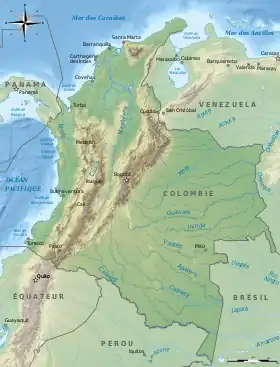 carte : Géographie de la Colombie