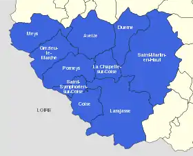 Localisation de Communauté de communes des Hauts du Lyonnais