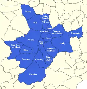 Localisation de Communauté de communesdu Pays de L'Arbresle