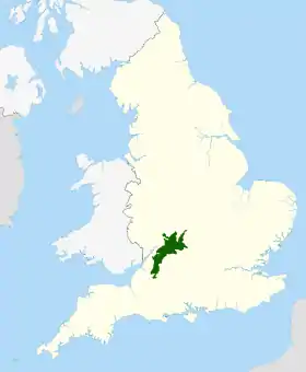 Carte de l'AONB recouvrant les Cotswolds.