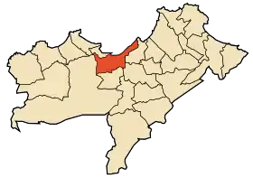 Localisation de Oran  ⵡⴰⵀⵔⴰⵏ (ber) (ar) وهران