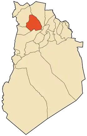 Localisation de Kef El Ahmar