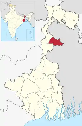 Localisation de District de Dakshin Dinajpurদক্ষিণ দিনাজপুর জেলা