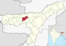 Localisation de District de Darrangদৰং জিলা