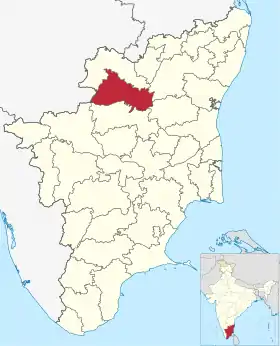 Localisation de District de Dharmapuri