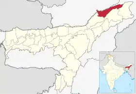 Localisation de District de Dhemajiassamais : ধেমাজি জিলা