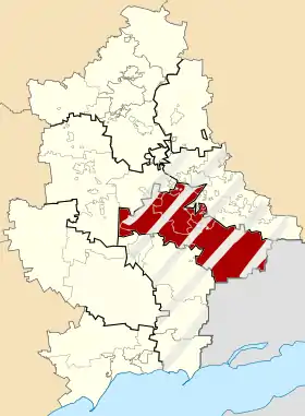 Localisation de Raïon de Donetsk