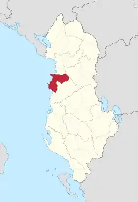 Localisation de Préfecture de Durrës