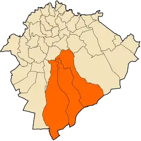 Localisation de Daïra d'Aïn Deheb