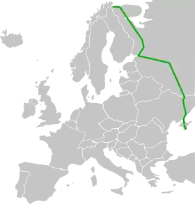 Itinéraire de la route européenne 105
